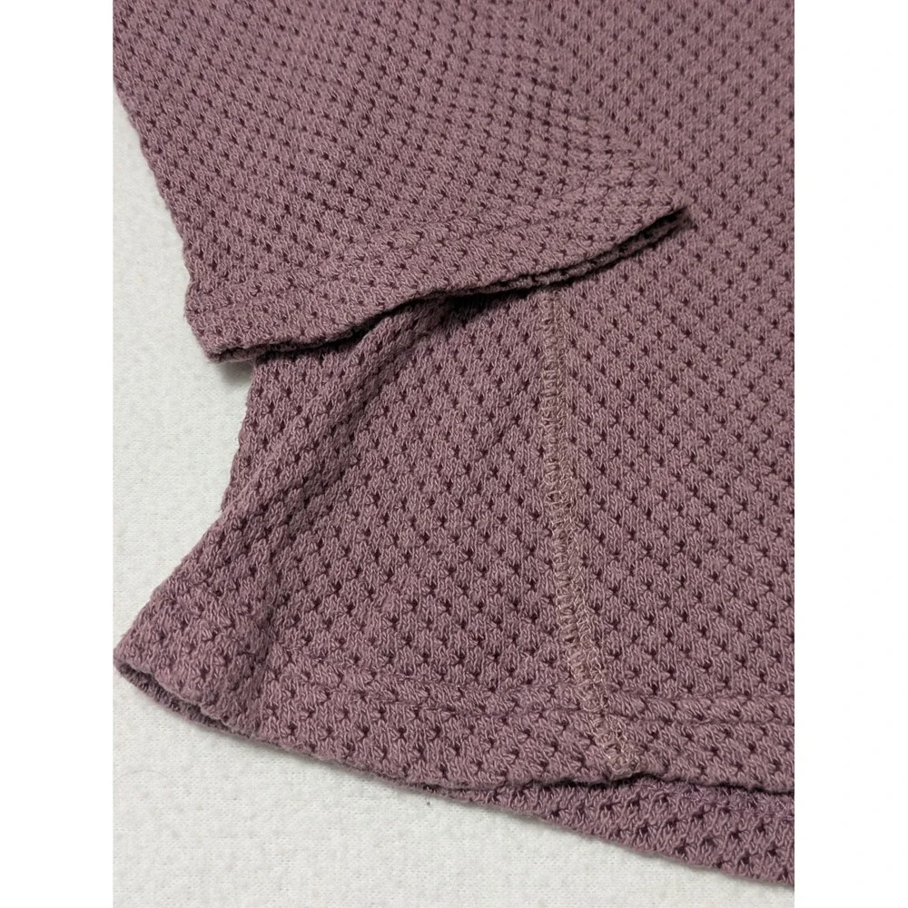 Kuhl Womens Waffle Knit Sweater Size Small Lyrik Purple V Neck Gorpcore Hiking